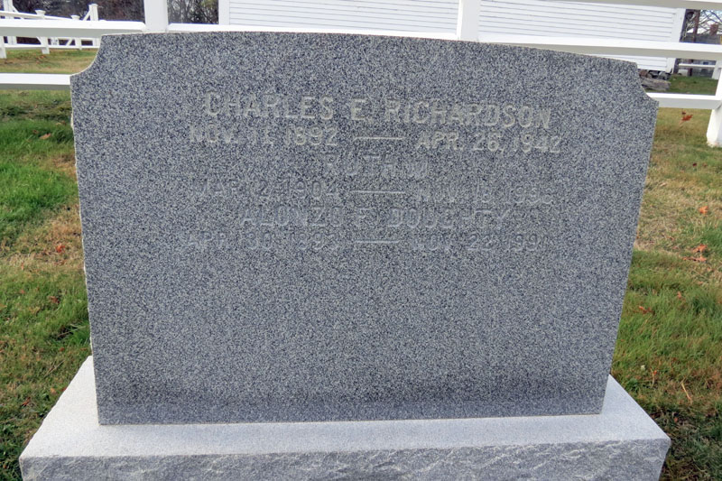 Richardson and Doughty monument back