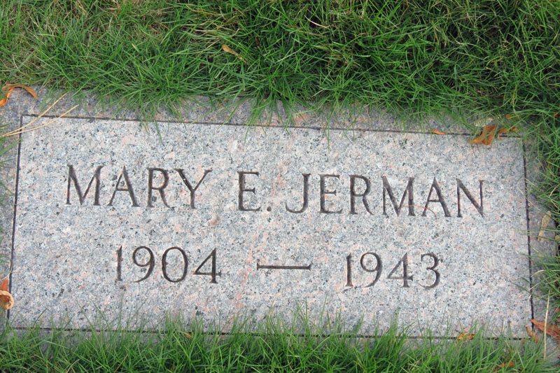 Mary E. Jerman monument