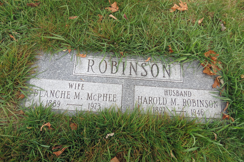 Harold and Blanch Robinson monument