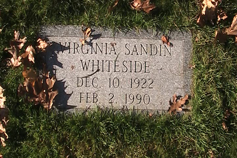 Virginia S. Whiteside monument