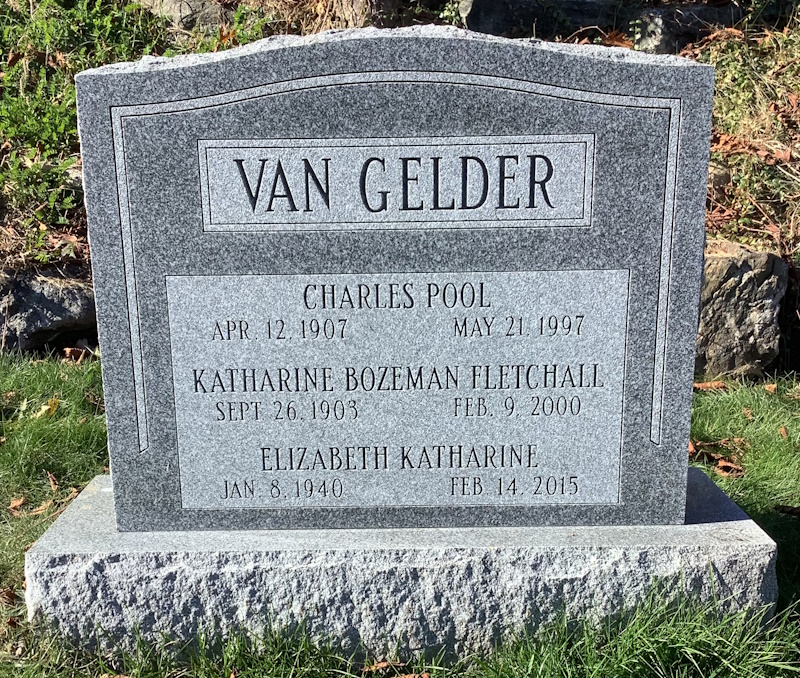 Van Gelder monument back