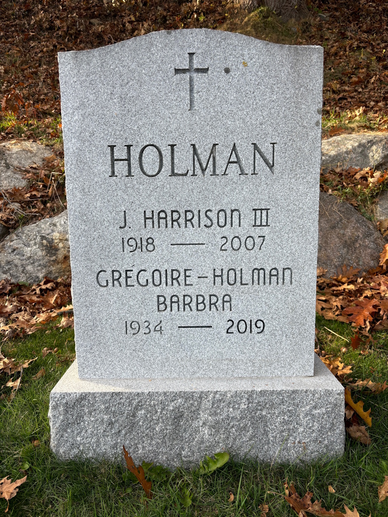 Holman Family monument