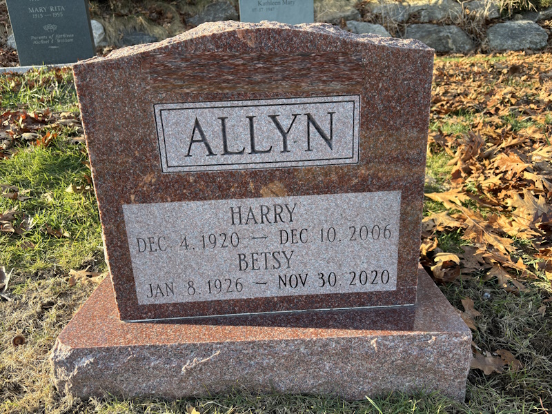 Harry and Betsy Allyn monument