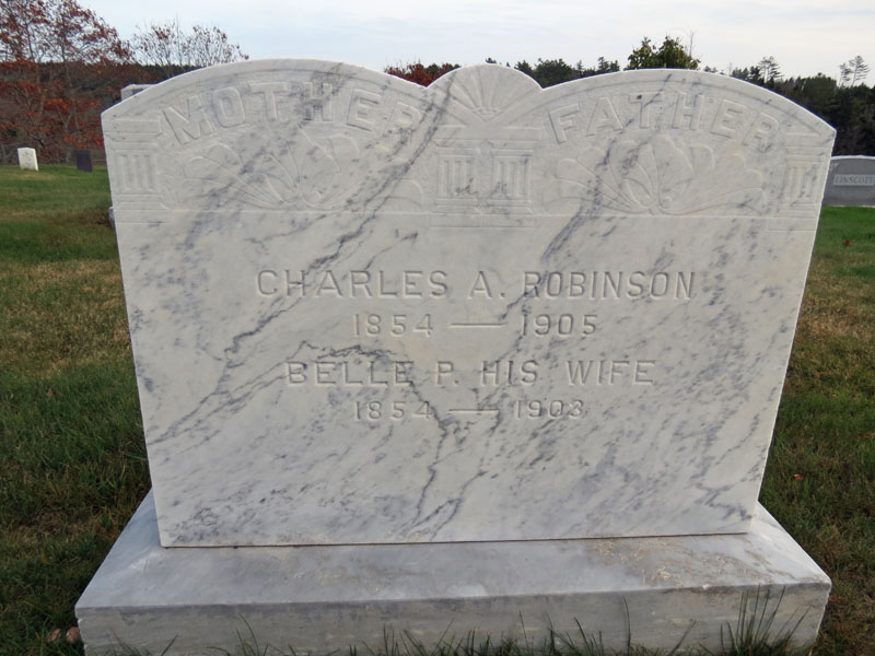 Charles and Belle Robinson monument