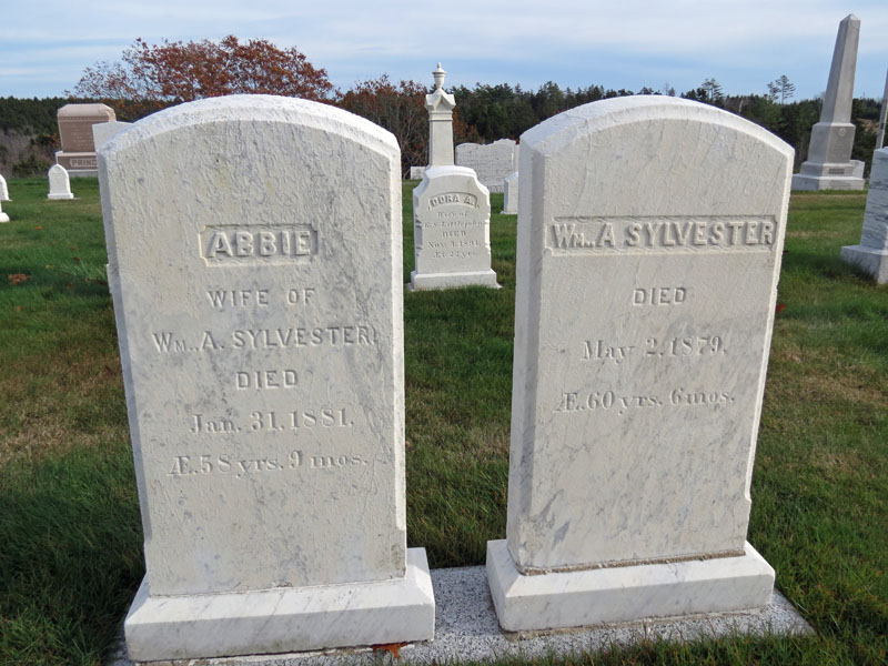 Willliam and Abbie Sylvester monument