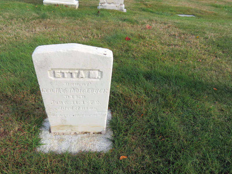 Etta M. Dyer monument