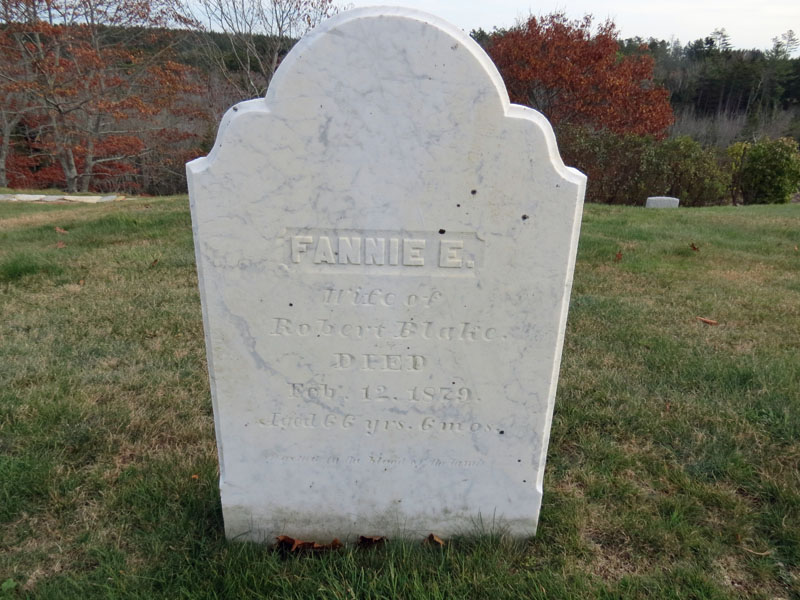 Fannie E. Blake monument