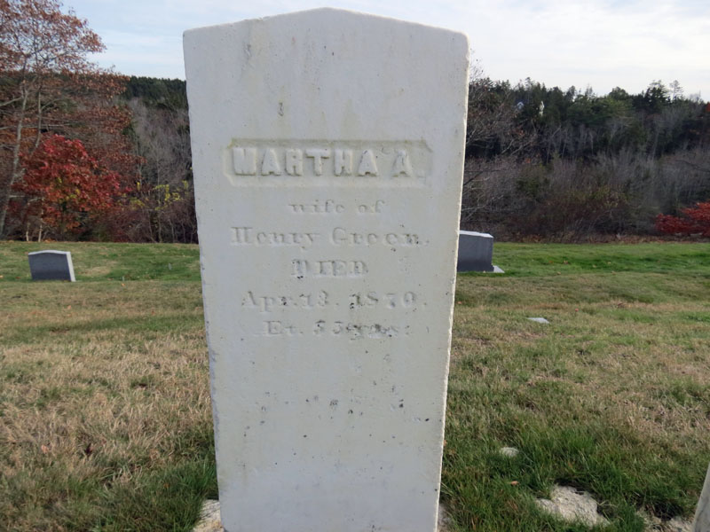 Martha A. Green monument