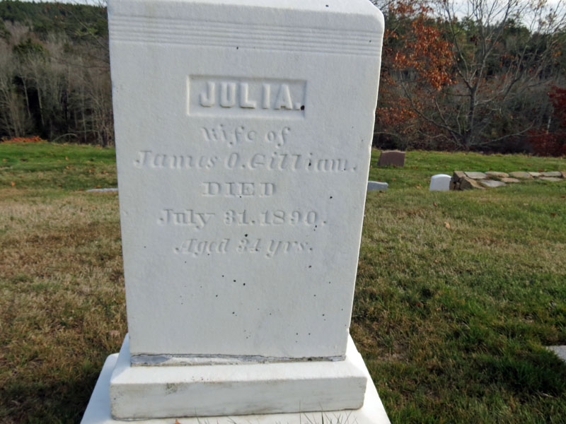 Julia Gilliam monument